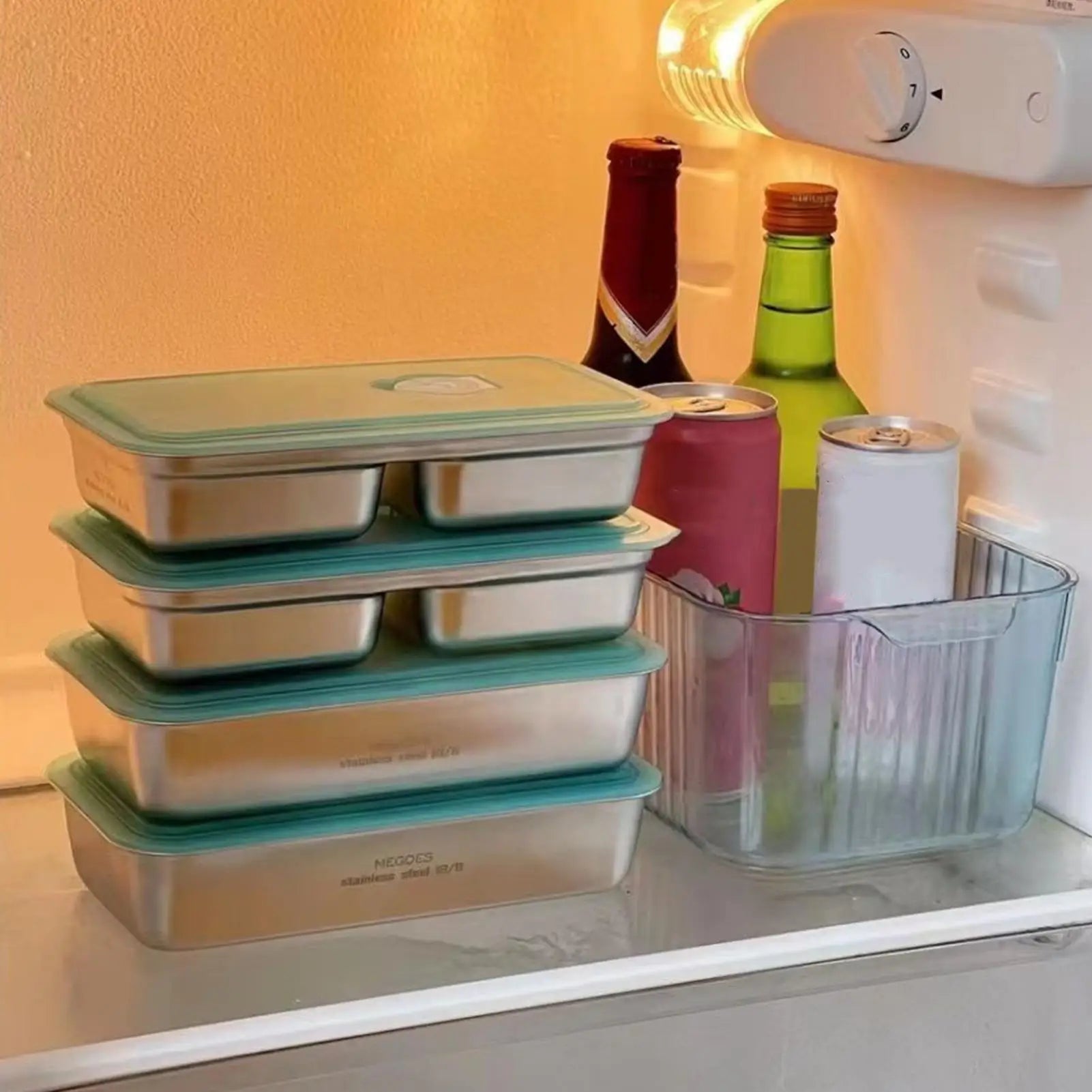 Bento Lunch Box 2-Tier Food Storage Container Reusable Snack Pack case  with Lid Lunch box for Summer Beach Sports