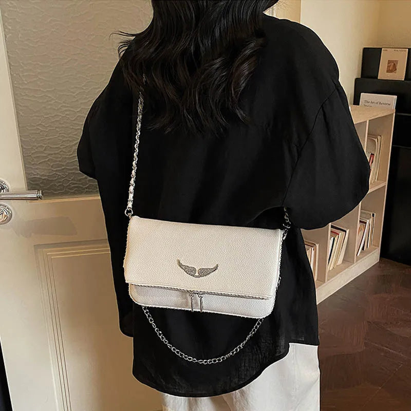 2026 Fashion Underarm Shoulder & Crossbody Bag, Wing Mini Square Bag for Women,Cute Small Purse, Versatile Chic Handbag