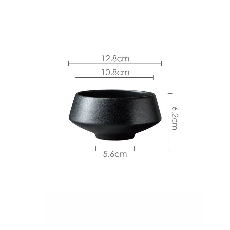 Matte Ceramic Tableware Bowl Plate Cup Set Nordic Retro Stoneware Dinner Bowl Salad Noodle Rice Bowl Dish For Home Restaurant