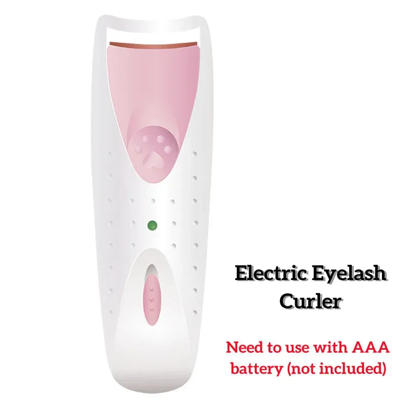 1pc Electric Heated Eyelash Curler with Eyelash Card Makeup Eye Lashes Curler Tools Longlasting Eye Lash Perm Eyelashes Clip