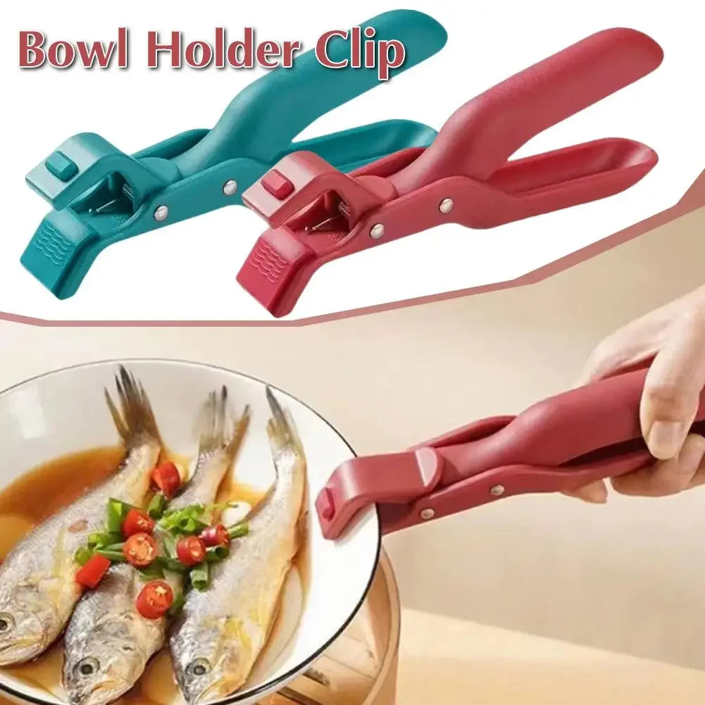 Non-Slip Stainless Steel Bowl Clip Anti-Hot Plate Gripper Portable Dish Lifter Holder for Hot Pot Pan Kitchen Gadgets Cooking To
