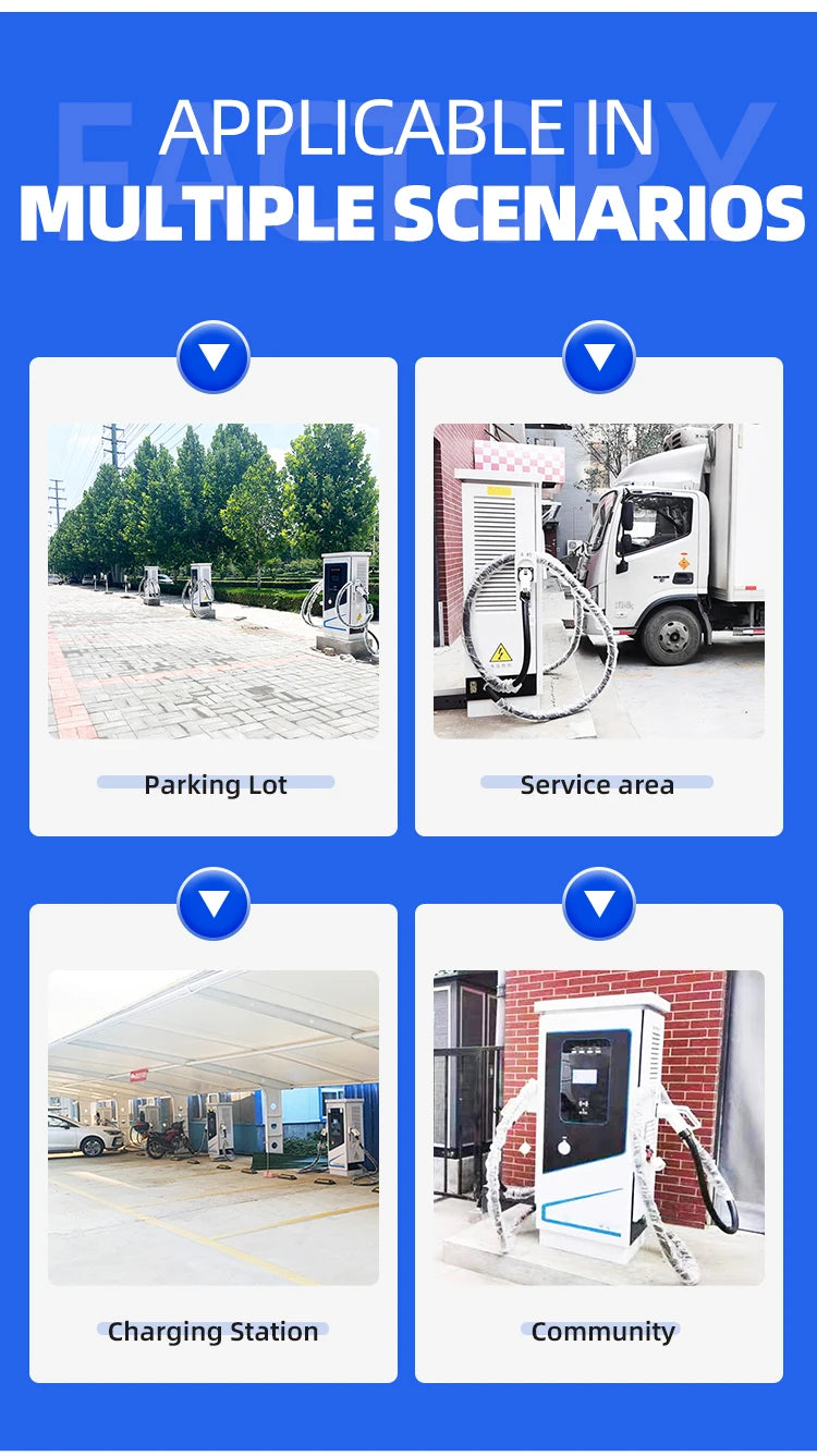 DC EV Charger 30kW Fast Charging Station CCS2 CCS1 NACS OCPP 1.6J Smart RFID Wallbox Commercial EV Charger UL Listed