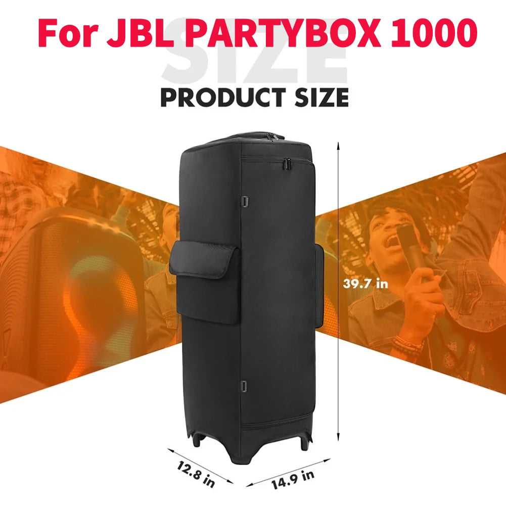 Portable Speaker Dust Case with Mic Pocket For JBL PARTYBOX 520 Speaker Storage Bag Party Speaker Carry Case Double-Sided Cover