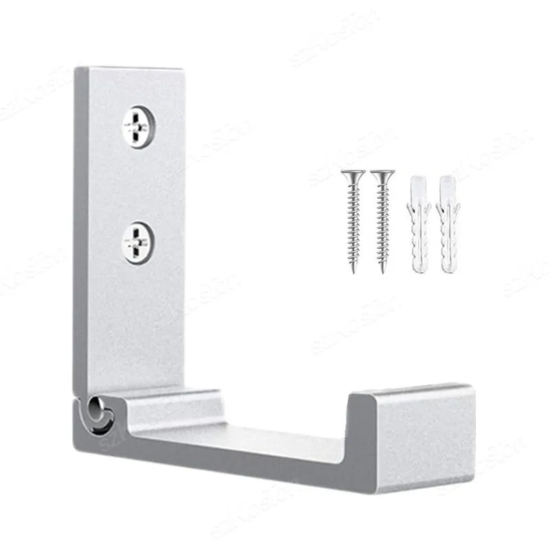 Folding Wall Hook Hidden Robe Towel Coat Hook Aluminum Alloy Hook for Home Kitchen Bathroom Black Sliver Towel Hanger