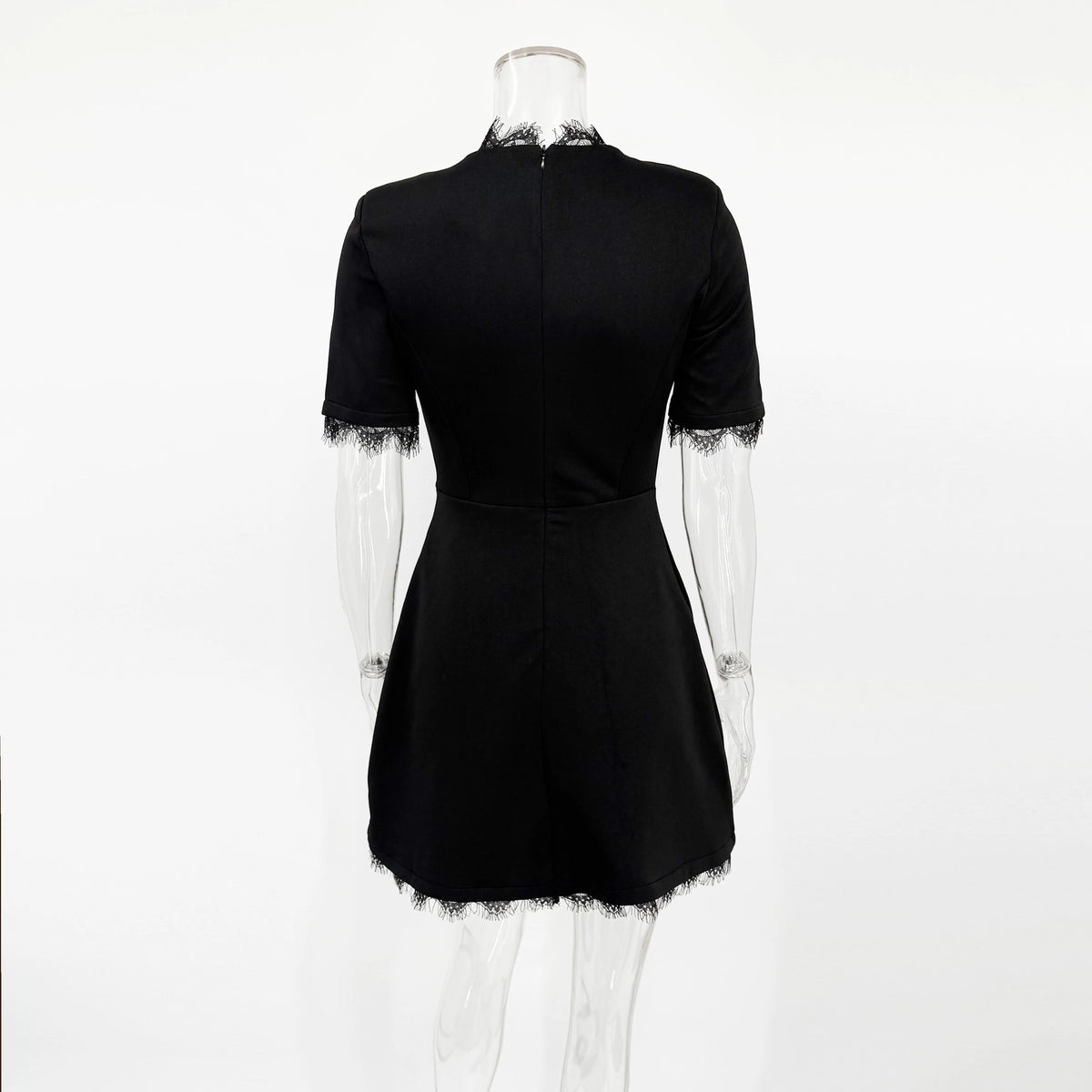 Talenza Luxury Black Evening Dress Fashion Lace Patchwork Slim High-Waisted Hollow Out Dress Elegant Summer Women's Party Dress