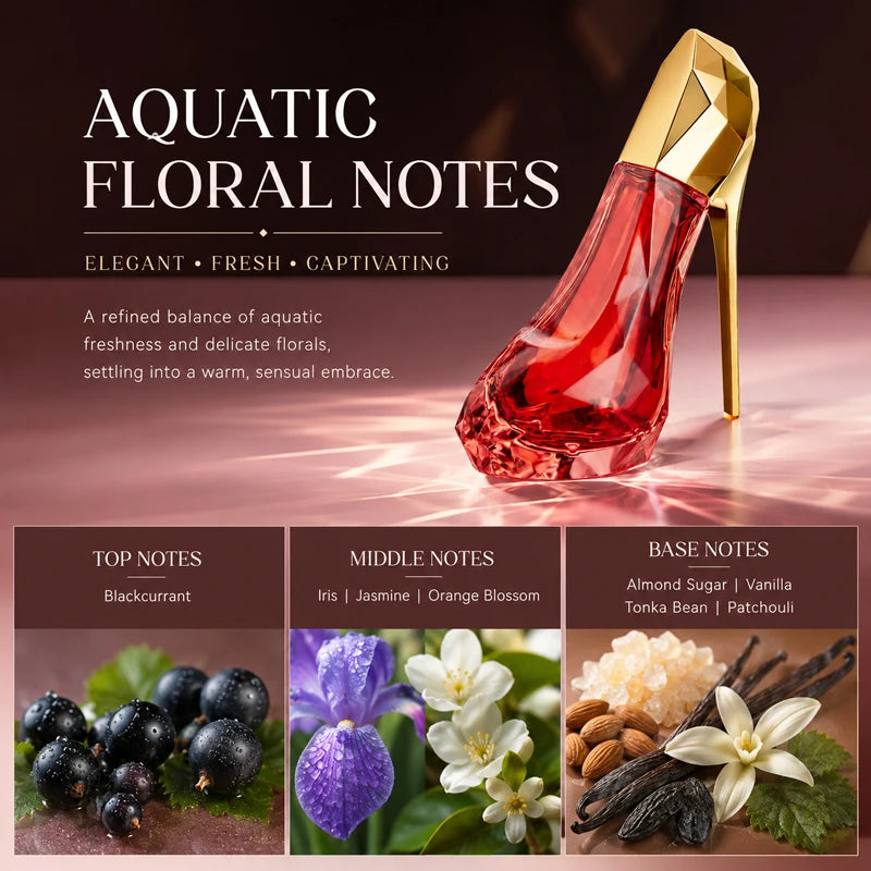 Women EDP Perfume Floral 30ml High Heel Design Long Lasting Eau de Parfum Lover Gift Daily Use Original Brand