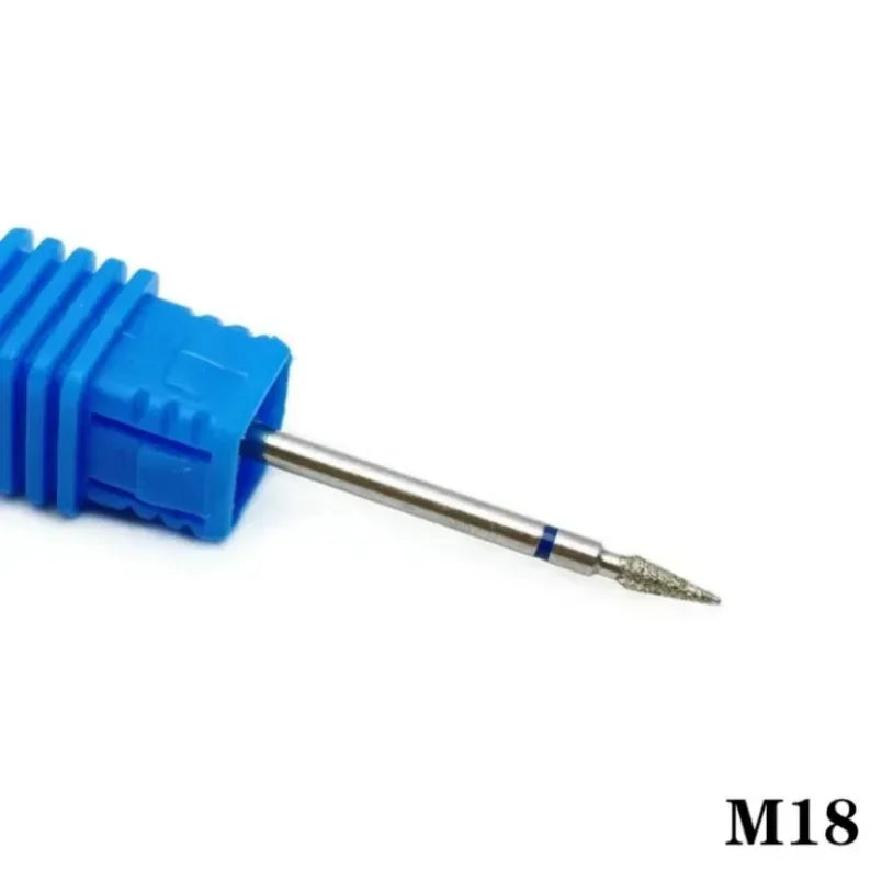 Flame Cone Cuticle Clean Nail Drill Bit 3/32'', Professional Safety Carbide Diamond Nail Bit Nail Cleaner for Cuticle Dead Skin