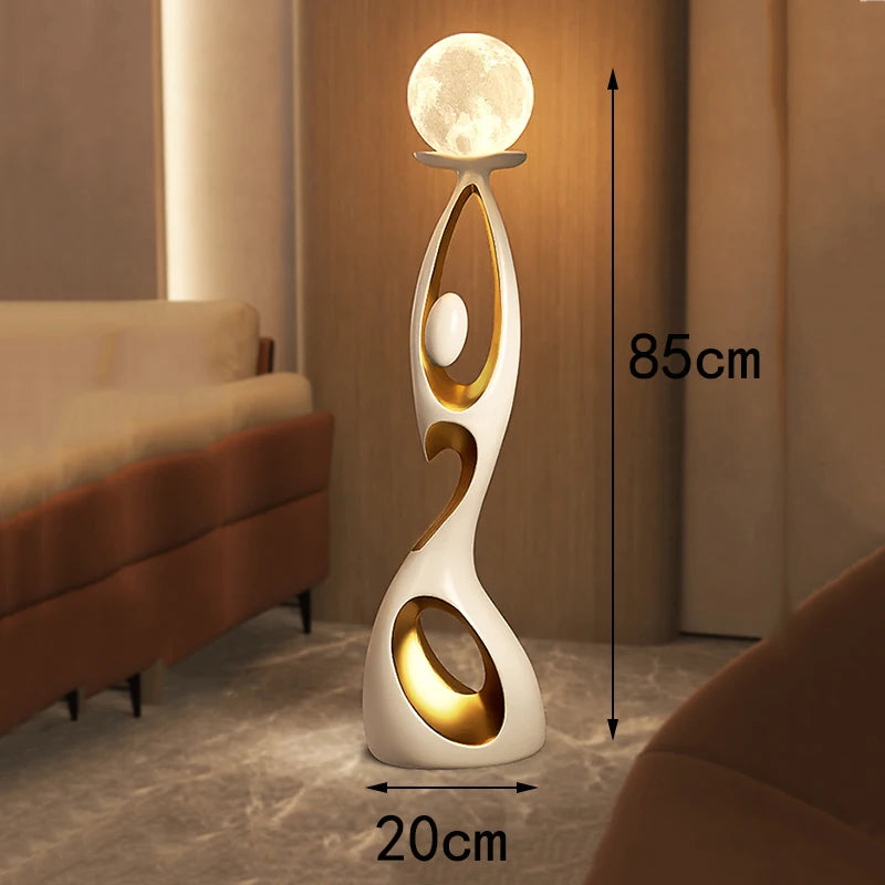 Modern LED Floor Lamp for Living Room Bedroom, Dimmable Standing Lamp with Remote Control, 3 Color Temperatures.