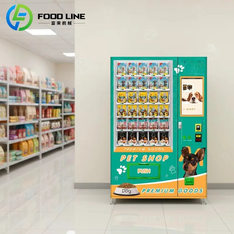 Customized Pet food bank vending machines are very popular in the United States