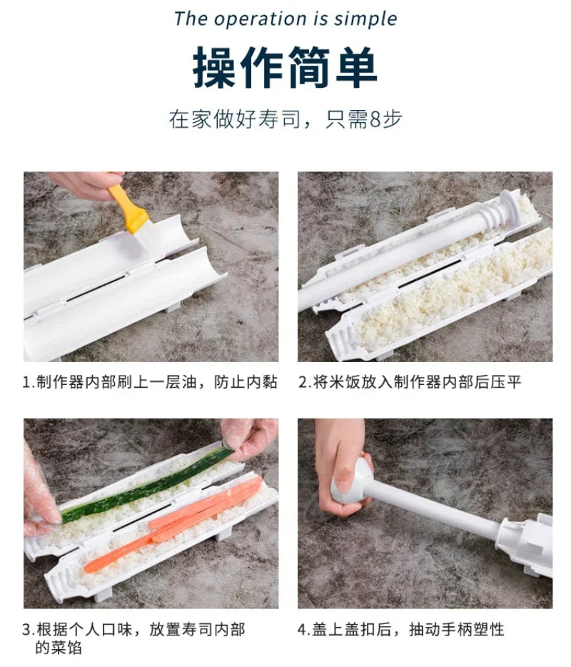 Quick Sushi Maker DIY Roller Rice Mold Meat Vegetable Rolling Mold Sushi Device Making Machine Bento Kitchen Gadgets