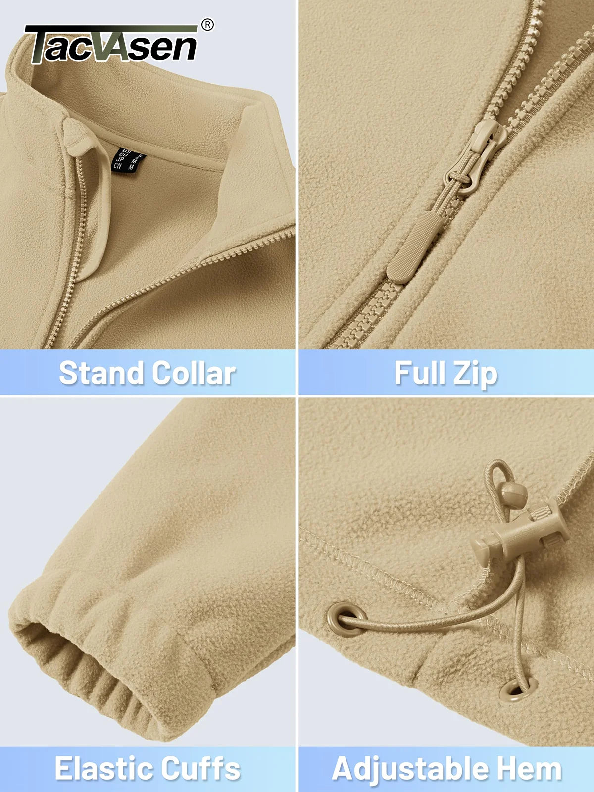TACVASEN Women's Winter Fleece Jacket Lightweight Full Zip Sweatshirts Coat Casual Zipper Soft Warm Sweaters Outwear Female