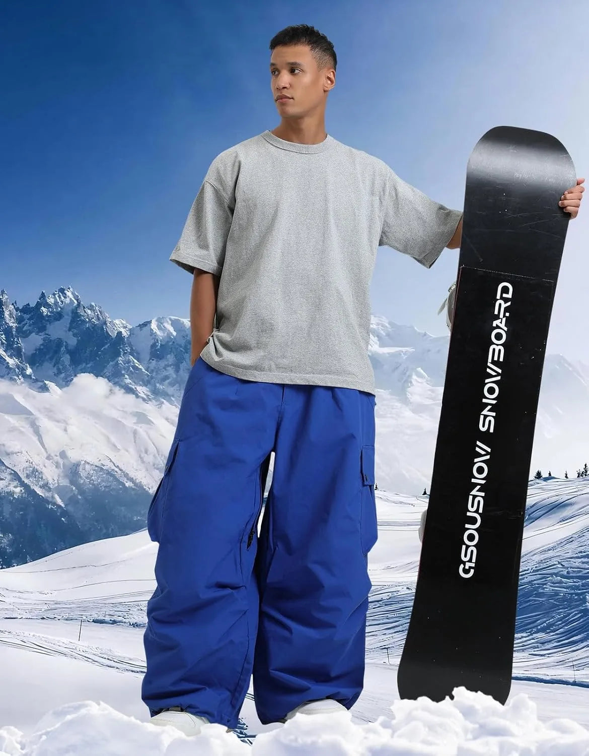GSOU SNOW 2025 Loose Skiing Pants Snowboard Sport Trousers Outdoor Waterproof Windproof Ski Wear Winter Warm Female Ski Britches