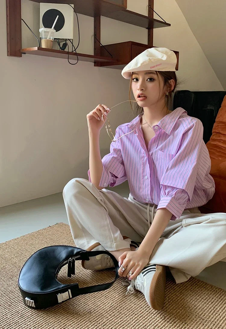 Elastic Waist Drawstring Loose Slim Casual Versatile Trousers 2026 Autumn New High Waist Women Wide Leg Suit Pants