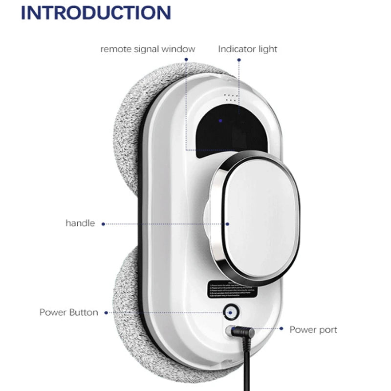 Window Cleaning Robot White Home Automatic No Spray and Water Spray Intelligent Wipe High-rise Large Area Window Clean