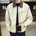 2029  Motorbiker Jacket Men's American Autumn Winter Hip-hop PU Leather Jackets Men Streetwear Racing Motorcycle Wear