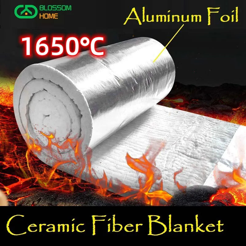 NEW 1650℃ High Temperature Resistance Zirconium Bearing Ceramic Fiber Blanket Fire Resistant Insulation Cotton 50mm 60mm Thick