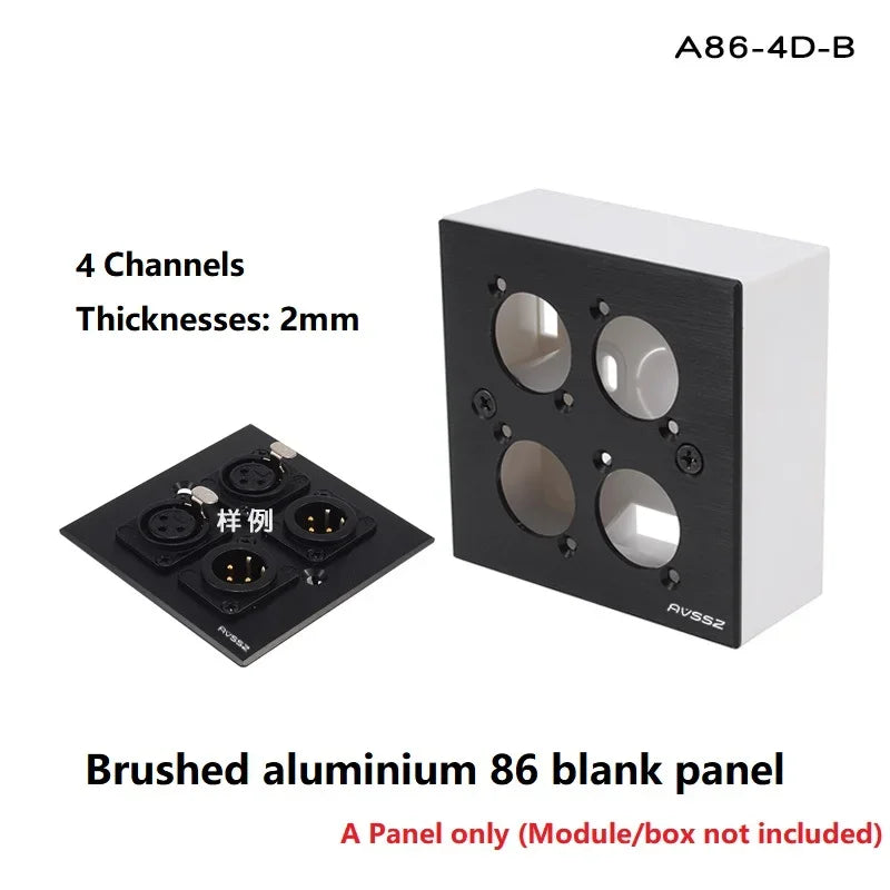 D-type Multifunctional Data Module 86 Panel audio video socket XLR VGA BNC RJ45 RJ11 Jack 3.5/6.35 RCA USB3.0 TypeC Connector