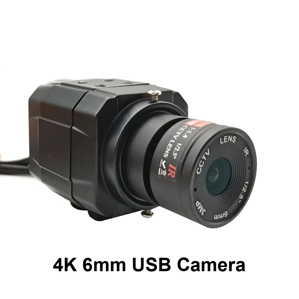 HD 4K USB Webcam With 2.8-12mm Varifocal Zoom Lens 2K 4MP PC Usb Video Camera UVC OTG Plug And Play For Live Streaming