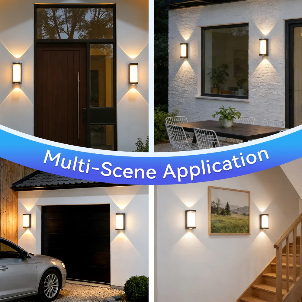 Outdoor Wall Light 85-265V IP65 Waterproof 25W 12W Garden Corridor Balcony wall lamp courtyard Decor Warm Light exterior Stairs
