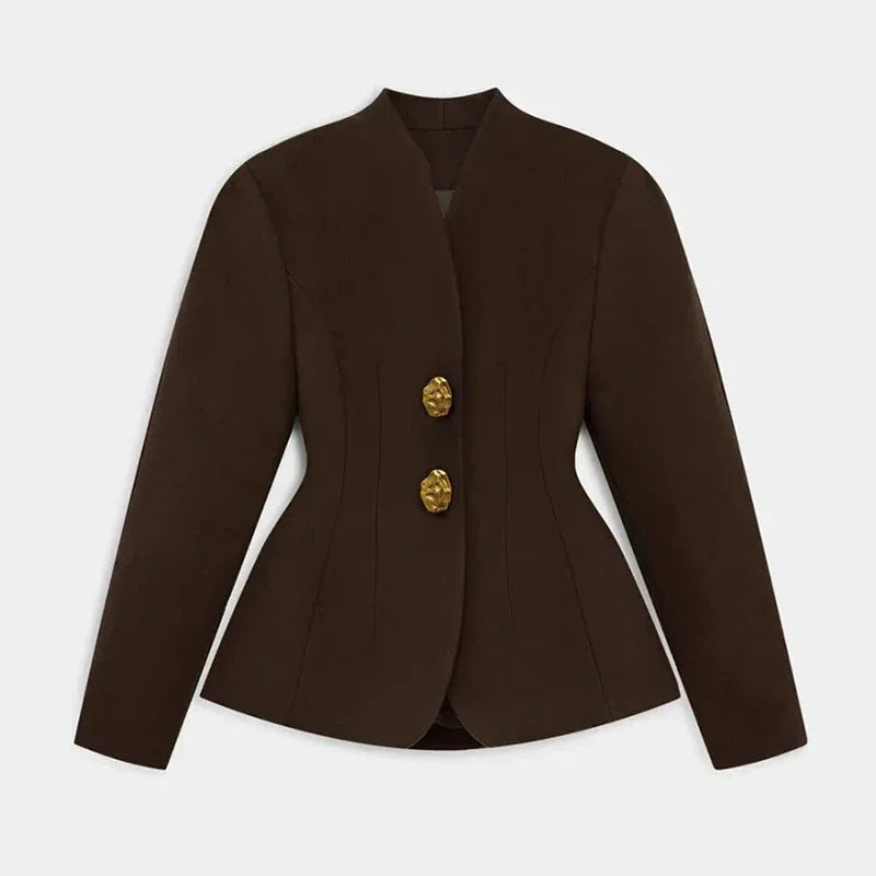 Urban Woolen Coat Skirt Women Set V-neck Long Sleeve Button Jacket Hip Package Skirts 2026 Spring Autumn Elegant Lady Outfit New