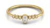 10K 14K 18K Solid Gold Pear Lab Grown Diamond Solitaire Ring Bulk Wholesale Jewelry Loose Round Diamond Wedding Ring For Women