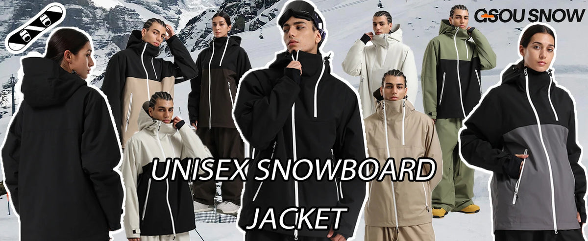 2026 Mens Snowboard Jacket Ski Coat Women Waterproof Insulated Baggy Snowboard Coats Winter Hooded Mountain Hiking Warm Outdoor