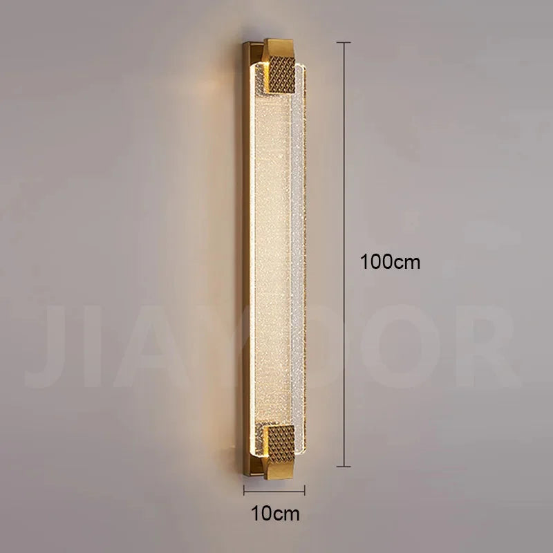 Luxury Wall Lamp Modern Gold Black LED Lamp TV Background Light Bedroom Bedside Living Room Decoration Indoor Light Bedside Lamp