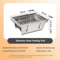 WESTTUNE IGT Barbecue Grill Folding Charcoal Firewood Stove Heater Portable Camping Picnic Cookware Stainless Steel BBQ Rack