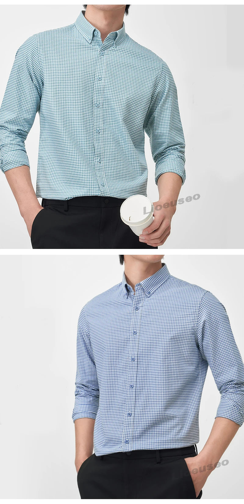 New 100% Pure Cotton Striped Shirt For Men's Long Sleeve Casual Regular Fit Soft Comfortable Business Social Shirts Men Clothing