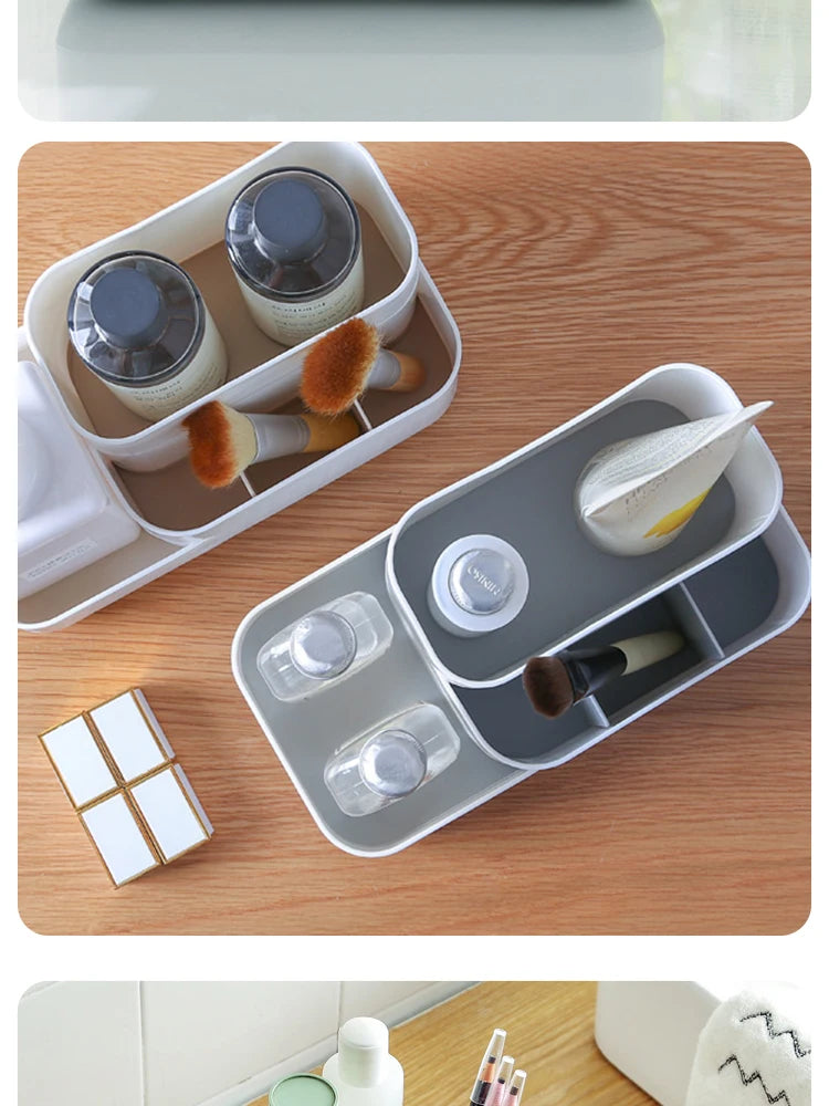 Creative Makeup Organizer Box with Drawer for Dressing Table Storage Drawer Dressing Table Container Sundries Case Makeup Box