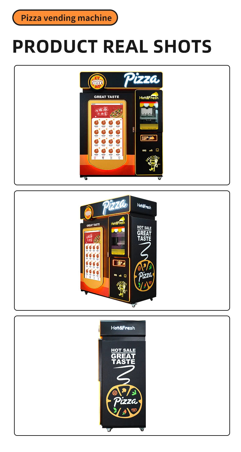 Smart Makes Fresh Pizza Vending Machine Automatic Pizza Touch Screen Pizza See Through Vending Machine
