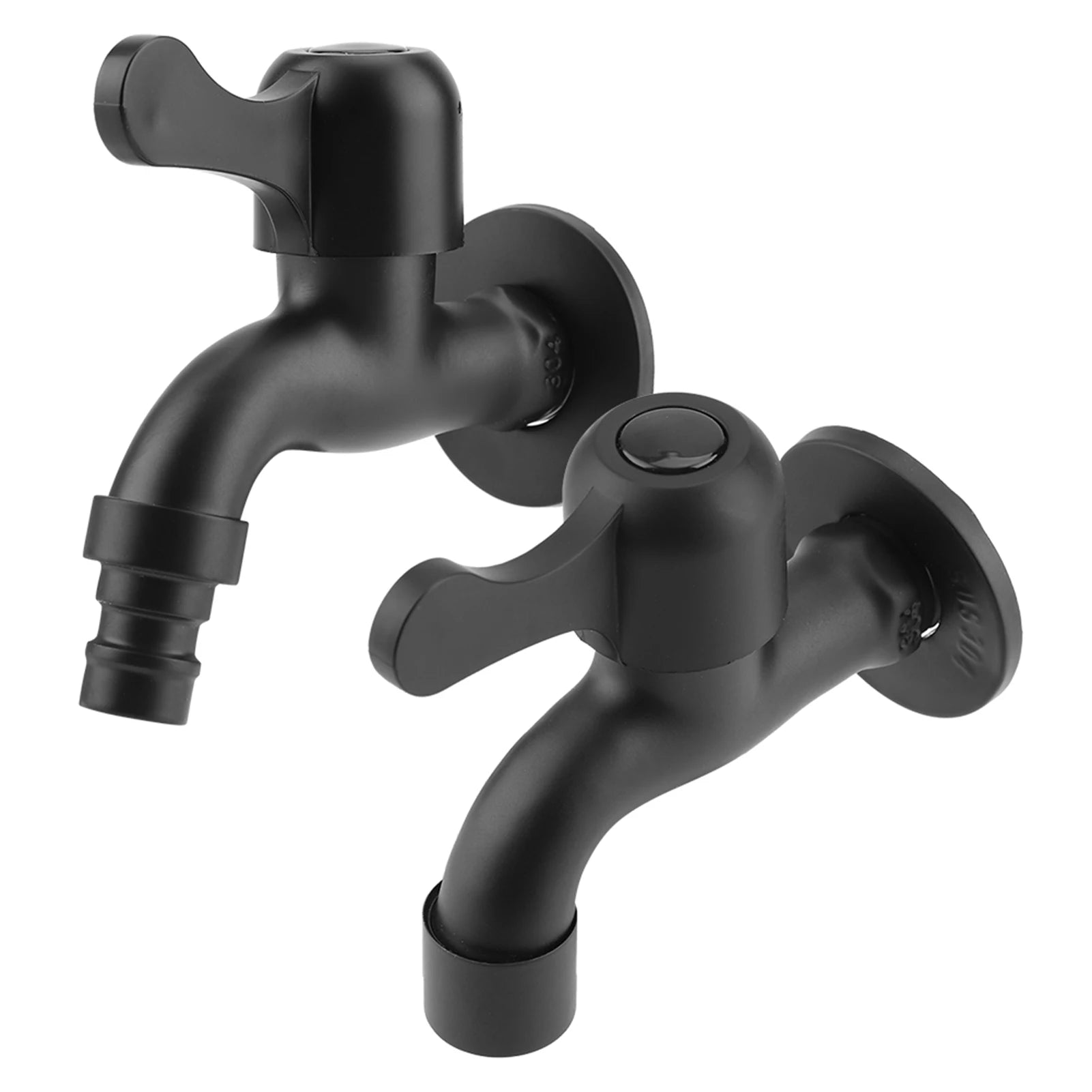 Stainless Steel Wall Mount Tap Garden Water Faucet Black for Washing Machine Laundry Cleaning Wall Mount Toilet Mop Faucet