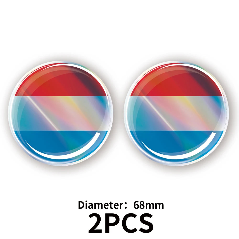 Kenya Latvia Romania Flag Laser 3D Epoxy Resin Car Stickers Car Window Steering Wheel Center Console Panel Motorcycle Fuel Tank