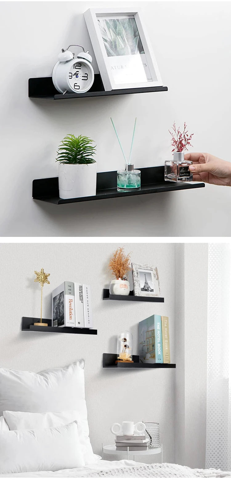 Floating Bathroom Shelves Storage Wall Rack Home Organizer Ledge Hardwares Cabinet Kitchen Toilet Accessories