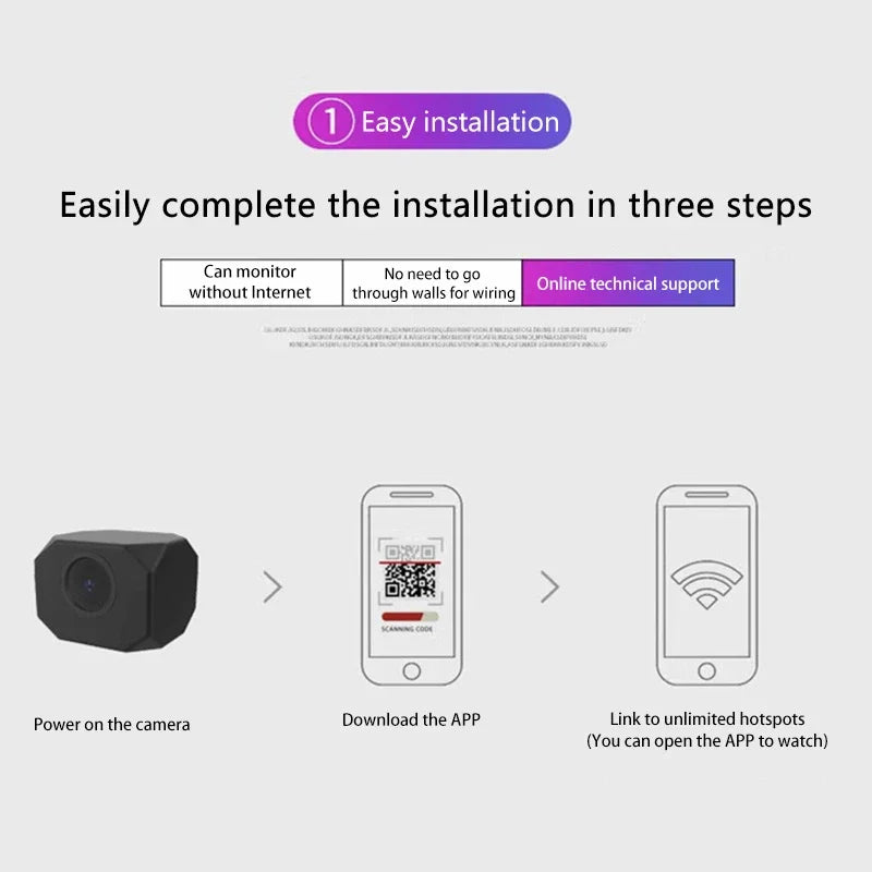 Lenovo Security Smart Mini WiFi Camera For Home 1080P HD Indoor IP Surveillance Remote Monitoring For Kids Pets Camera 2026 New