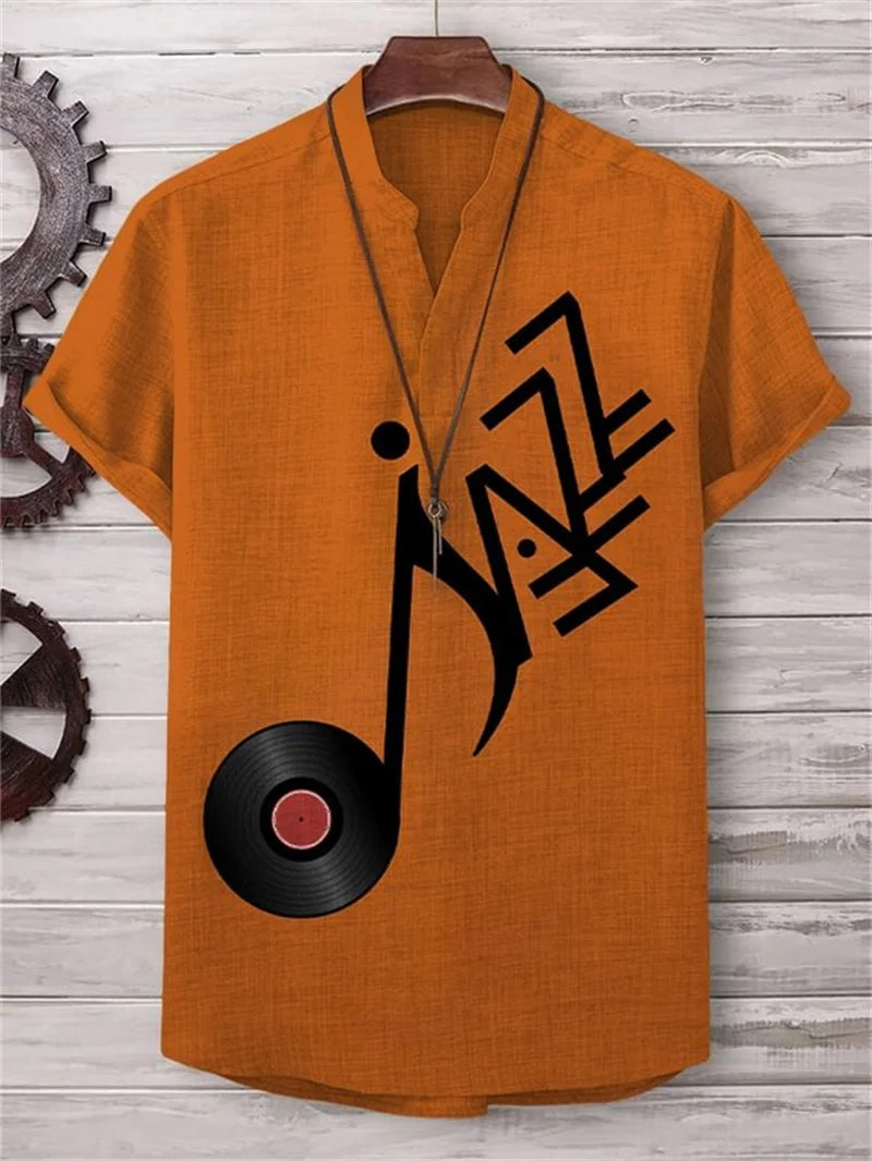 2025 denim shirt men's retro short sleeved shirt ethnic shirt animal cat 3D printed casual shirt men's clothing