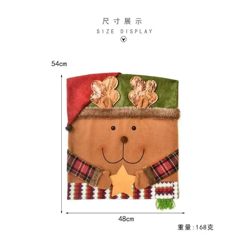 Christmas Chair Decoration Set Home Christmas Decoration Cartoon Chair Set Christmas Decoration Supplies christmas chair cover
