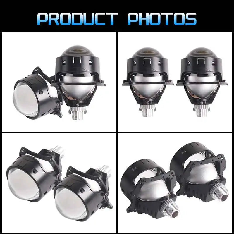 SANVI 3.0 Inch 26540LUX S07 Bi LED Projector Lens 110W H4 H7 9005 9006 Headlight Auto LED Light Car Accessory