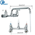 Antique Brass Basin Faucet Wall Mounted Bathroom Mixer Tap Hot Cold Sink Faucet 360 Rotation Spout Chrome Kitchen Mixer Taps