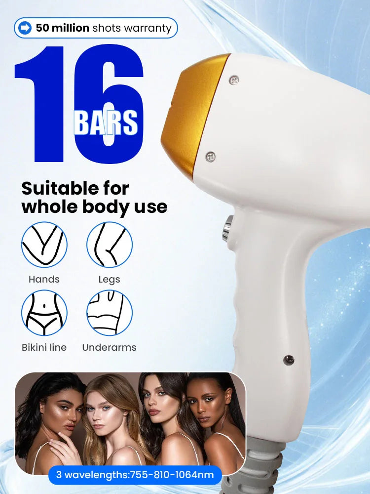 Professional 808nm diode hair removal machinePermanent Hair Removal equipment, Private and Painless Full body Hair Removal