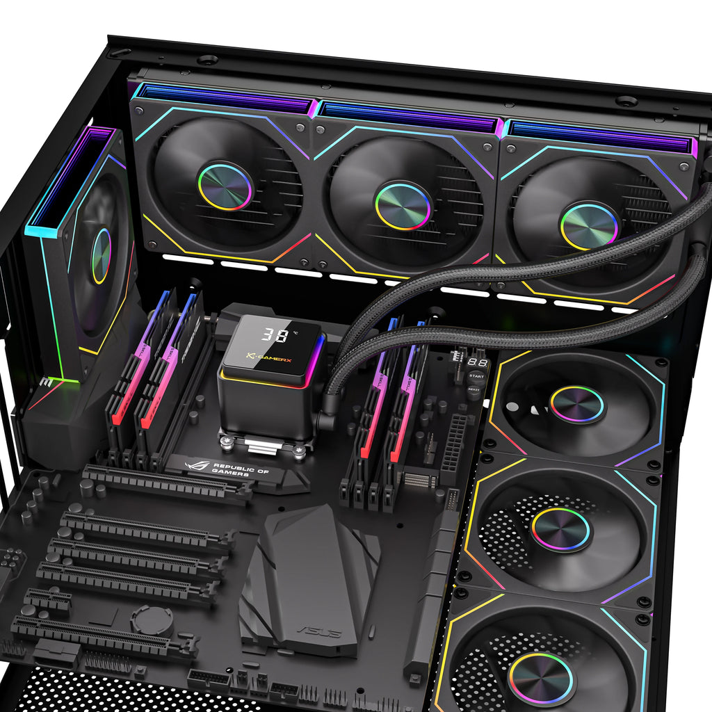 X-GAMERX M240 M360 Liquid Cooling ARGB Dynamic Light Synchronization Thermal Display Integrated Water Cooling Radiator