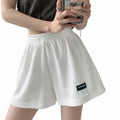 Summer Women's Shorts Loose Hot Pants High Waist Elastic Casual Solid Color Pants With Drawstring Pockets Women's Pants ﻿