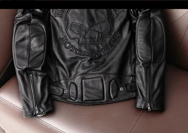 Genuine Leather Jacket Men 100% Cowhide Jacket Man Stand Collar Motorcycle Clothes Spring Autumn Winter 2024 New Leather Coat