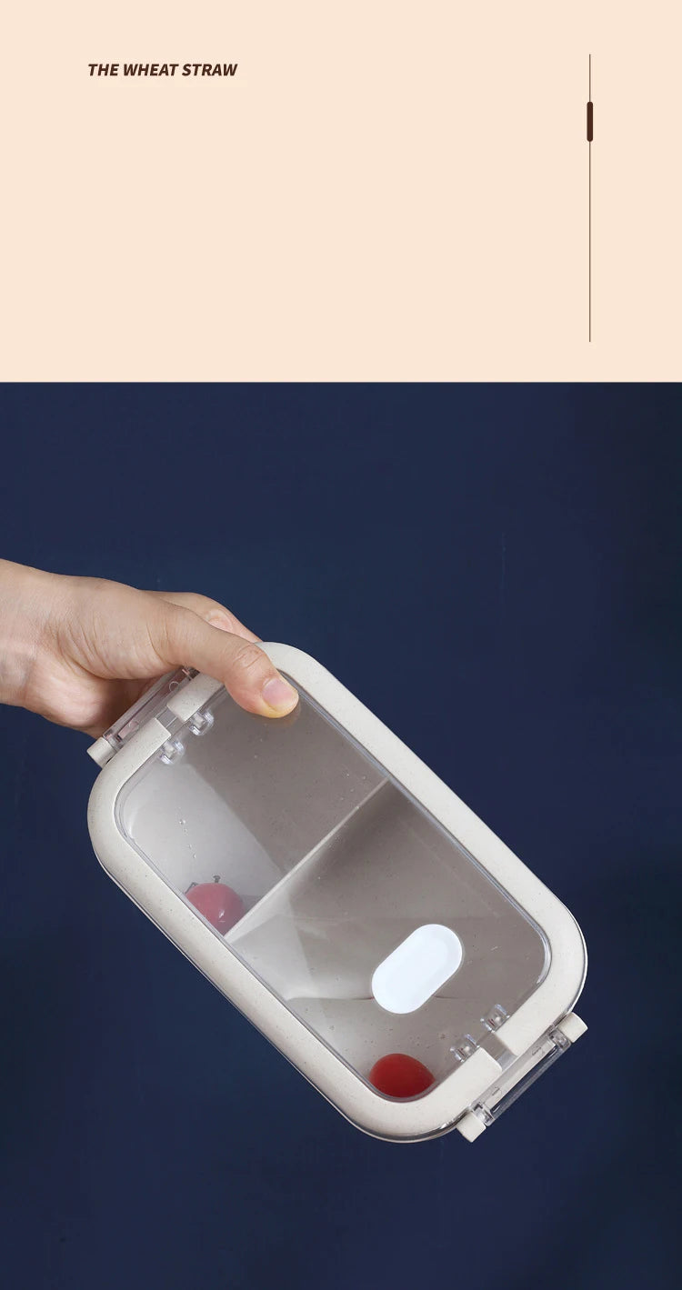 Kitchen Home Microwave Lunch Box Wheat Straw Dinnerware Food Storage Container Children Kids School Office Portable Bento Box