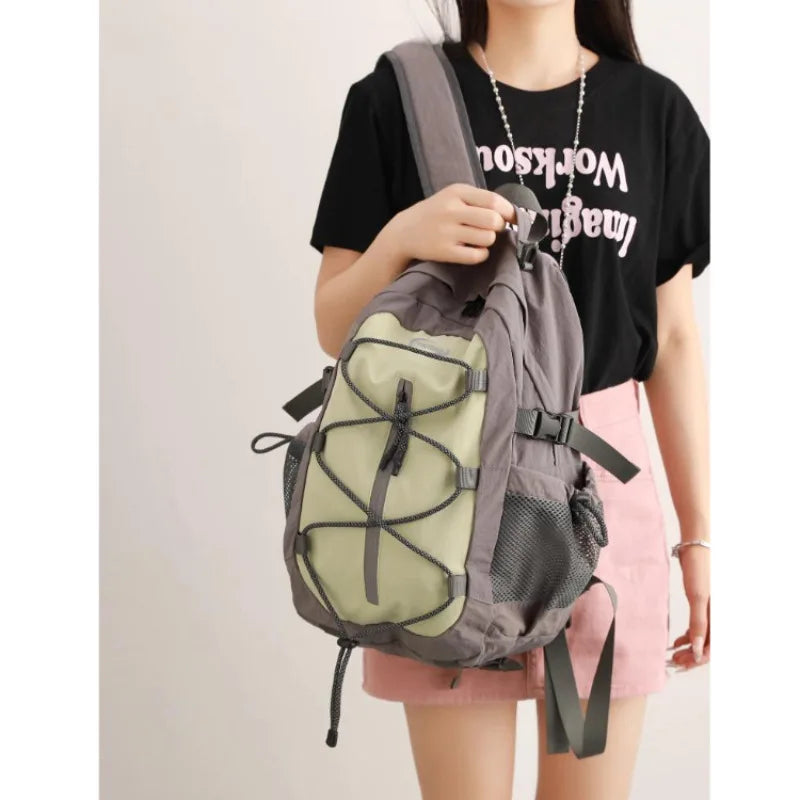 Small Outdoor Travel Backpack for Women, Lightweigh Waterproof Hiking and Mountaineering BackpackJunior High School Bag Student