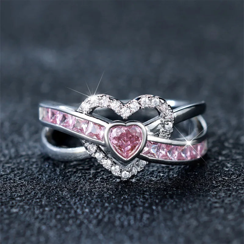 925 Sterling Silver Classic Ring for Women snowflake jewelry simple diamond ring imitation diamond women's ring
