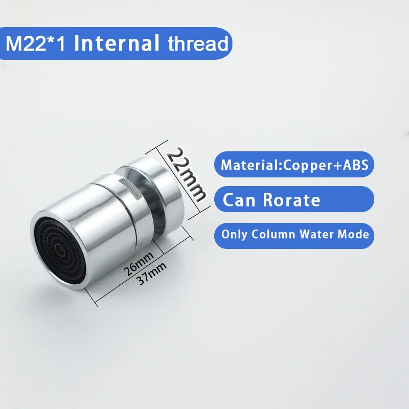 Adjustable 360 Swivel Water Saving  Brass Faucet Adapter 18/20/22/24mm 360 Degree Swivel Aerator Female Or Male Thread Accessory