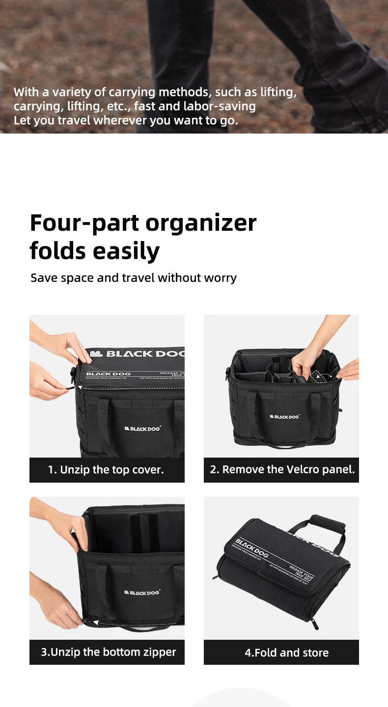 Blackdog Outdoor Camping Gear Storage Bag Large Capacity Portable Collapsible Storage Bag Sundries Bag
