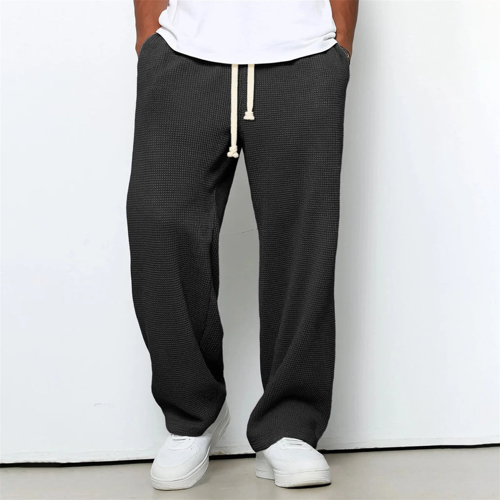 European and American Style Men's Spring Autumn Fashion Brand Loose Droopy Wide Leg Sports Casual Long Pants