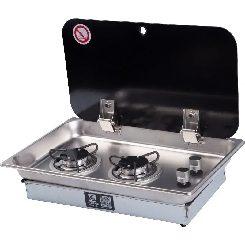 RV gas stove RV accessories with glass cover Yacht gas stove GR-902